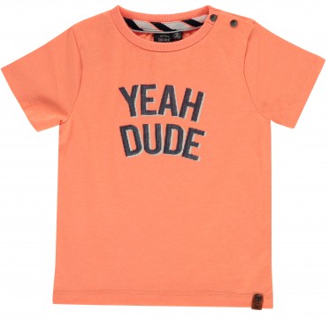 Cooles T-Shirt in Neon Orange mit Frontprint &quot;Yeah Dude&quot; für Mini Boys von BABYFACE 21107634