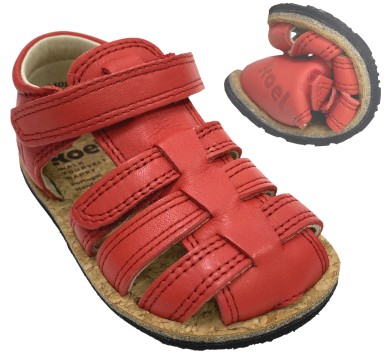 Sandalen / Barfußschuhe mit Riemchen & Fersenkappe ARIN in ROT von KOEL 24M008.101