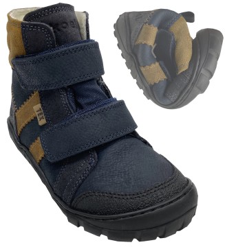 Winterstiefel/ Barfußschuhe MILO 2.0 in NAVY Hydro Leder+ TEX & Schurwollfutter KOEL 04T025.232