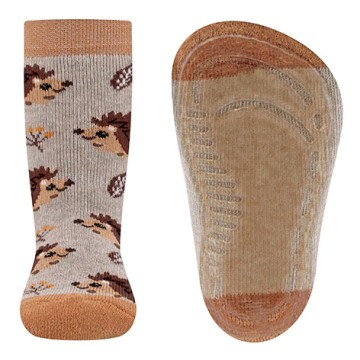 Stoppersocken aus BW Vollfrottee Softstep Sohle v. EWERS in Beige / Braun IGEL 221319