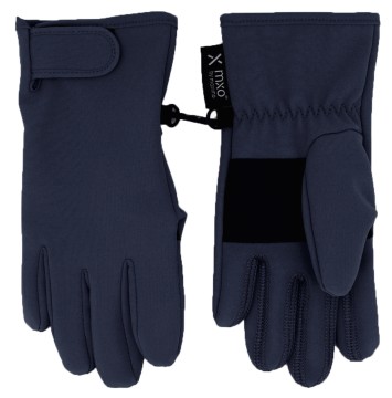Softshellhandschuhe / Fingerhandschuhe Navy Blau Fleece Futter, Atmungsaktiv von MAXIMO 639900