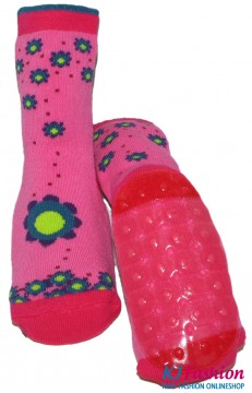 Stopper Socken / Stoppis von EWERS Modell: BLUME in Pink 27000-1757