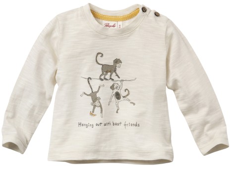 LA Shirt mit Monkey Print in Natur aus kbA BW, GOTS zertif. von PEOPLE Wear Organic 2211105