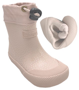 Extrem flexible & leichte Barfuß- Gummistiefel Kurzschaft COVER in 9403 Glitzer Rose v. BUNDGAARD