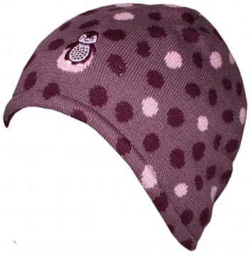 Feinstrick Mütze mit BW Fleecefutter in Lila/Violett Mini Pinguin Stick von MAXIMO 356900