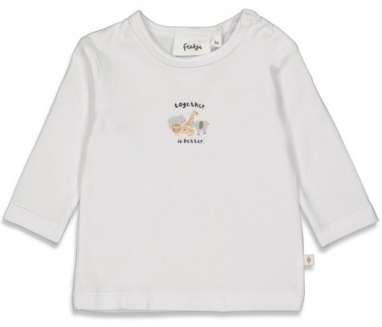 LA Shirt Unisex in Weiß mit Mini Print kleiner Baby Wildtieren von FEETJE &quot;Happy Together&quot; 1889