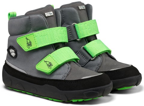 Vegane Winterstiefel mit TEX Membran Mid Boot Comfy Panther in Schwarz/ Grau von AFFENZAHN