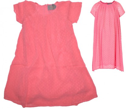 Kleid in A - Linie Rosa / Pink Uni mit Struktur Taft CREAMIE Modell AYDADRESS