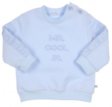 Sportlich cooler Sweater aus Bio BW in Hellblau / Babyblau für Baby Boys von GYMP 352-1045