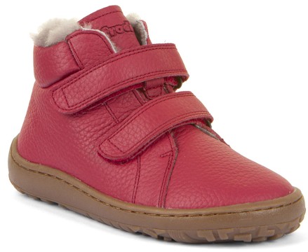 Lammfell gefütterte Barfußschuhe /Winterschuhe Mid Top Nappaleder ROT von Froddo G3110263