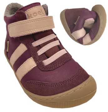 Barfußschuhe knöchelhoch DANIEL 2.0 mit Wollfilz Futter + TEX in Bordeaux von KOEL 07T054.123