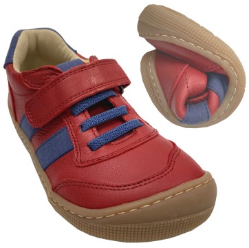 Trendige Low Top Sneaker * DYLAN * Glattleder / Barfußschuhe in Rot / Blau von KOEL 07M045.121