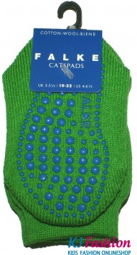 Catspads / Stopper Socken / Hausstrumpf von FALKE in Uni Grün (Rugby Grün) Farbe 7741