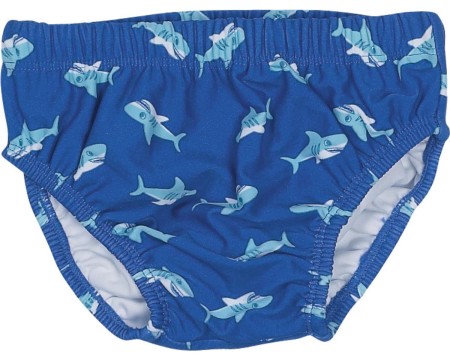 Windelbadehose + Kordelzug zur Weitenregulierung *Blau Hai* UPF 50+ v. PLAYSHOES 460120