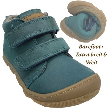 Barfußschuhe *KARI Wool Extra Wide* v. KOEL Hydro Leder+Wollfleece Futter Tuerkis 15W002.233