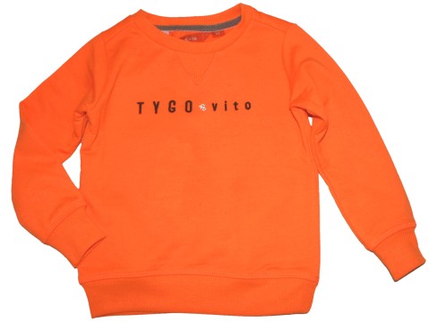 Neon orangener Sweater, ganz weicher Griff, mit Logo Stitch für Boys von TYGO &amp; Vito 6300-570