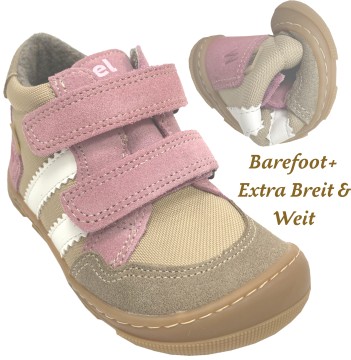 Wollgefütterte Barfußschuhe in Beige/ Rosa, Textil, Leder & TEX von KOEL Modell KALI 15T001.505
