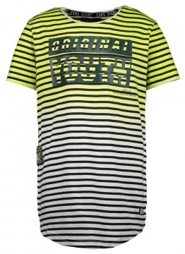 Cooles T-Shirt Farbverlauf, Streifen in Schwarz / Neon Gelb / Weiß von CARS JEANS PULA_TS