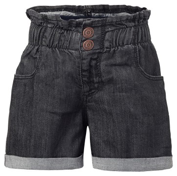 Schwarze Jeans Shorts mit Paperbag Bund aus weichem, Stretch Denim von NOPPIES 2541216