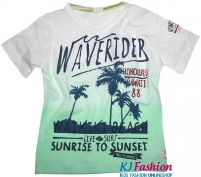 Trendiges T - Shirt Beach Druck mit Farbverlauf von STURDY | Serie: BEACH 0108