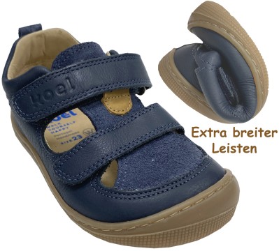Extra Breite & Weite Barfußschuhe / Halbsandalen KATO aus Leder in Dark Blue von KOEL 07W004.101