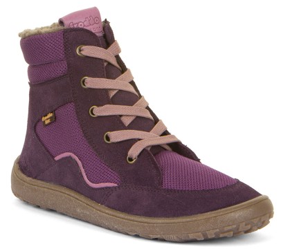 Winterstiefelette / Barfußschuhe in Purple Schurwollfutter + TEX Membran von FRODDO G3160234