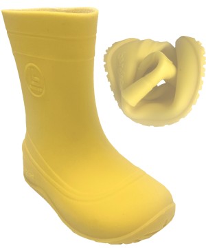 Ultra leichte Barfußgummistiefel aus Italien von BAREBOO/ Vertrieb Crave *MONSOON* in Gelb