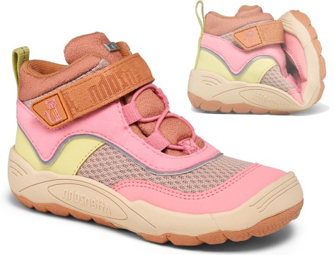 Übergangsschuh TEX Membran & Fleece Futter Vegan Explory Katze Rosa / Beige von AFFENZAHN