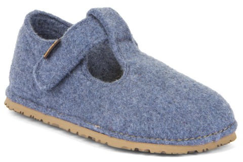 Barfußschuhe, Hausschuhe 50% recycelte Wolle, Flex Sohle in DENIM von FRODDO Flexy Wooly