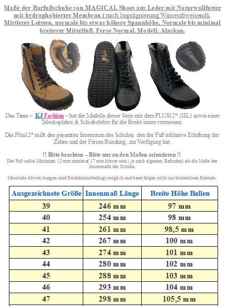 Magical Shoes Barfußstiefel Alaskan - Gefütterte Winterstiefel Für Damen & Herren