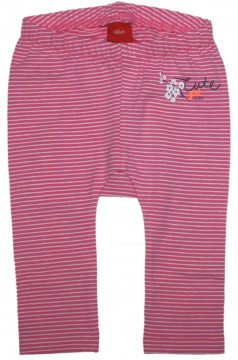 Lange Leggings in Pink Weiß geringelt aus weichem BW Jersey von S.OLIVER Baby 3373