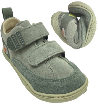 Leder Sneaker / Barfußschuhe in Salbei / Matt Grün * AHORN * von QNUFFS by Ricosta