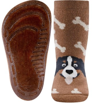 Stoppersocken aus BW Vollfrottee Softstep Sohle v. EWERS in Nougat Braun HUND 221294