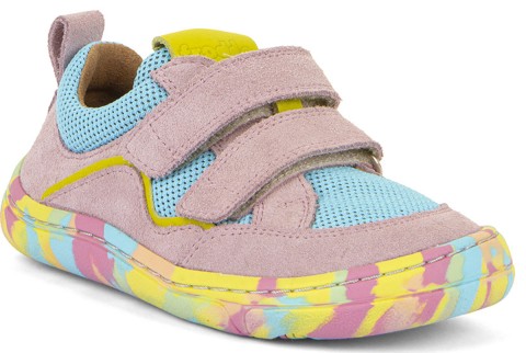 Mega flexible Sneaker *Barefoot Base * Leder + Mesh Besatz in Pastell Bunt v. FRODDO G3130261