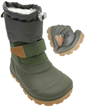 Halbhoher Winterstiefel / Barfußschuhe super leicht & warm LURCHI Barefoot in OLIVE Modell Jan
