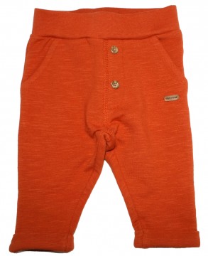 Schlupfhose, Sweatpants aus BIO BW in Rost Orange, Slub Garn für Minis von MINYMO 111784