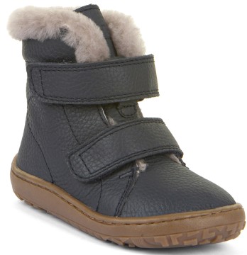 Winterstiefel / Barfußstiefel Nappaleder mit Lammfellfutter in Dark Blue von FRODDO G3160248
