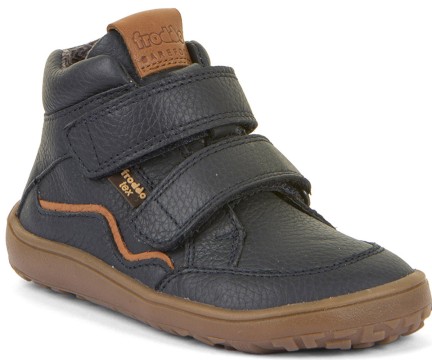 Halbhohe Barfußschuhe, Leder +TEX, Textil Inlay in Dark Blue Uni von FRODDO G3110264