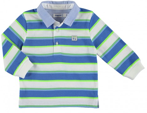 Poloshirt Langarm in leuchtenden Farben gestreift aus weichem BW Jersey von MAYORAL Baby 1111