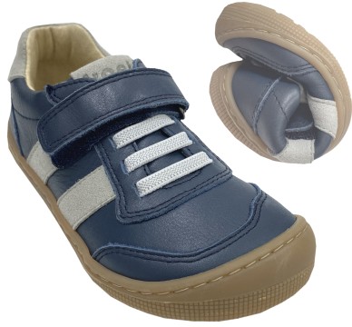 Trendige Low Top Sneaker * DYLAN * Glattleder / Barfußschuhe in Navy von KOEL 07M045.121