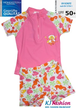 UV Schutz Zweiteiler Rosa / Weiß Meerjungfrau von PLAYSHOES UV Schutz 50+ 460162