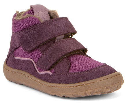 Knöchelhohe Barfußschuhe in Lila / Purple mit Schurwollfutter von FRODDO G3110229-3