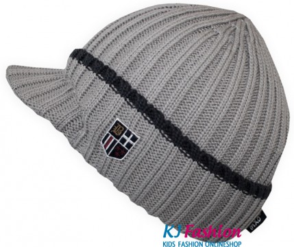 Dicke BW Strickmütze mit Schirm in Hellgrau von MAXIMO Modell 33575-203400 fb3766
