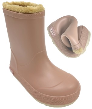 Super leichte & flexible Barfußgummistiefel mit Warmfutter von IGOR aus Spanien Yogi in Dusty Pink