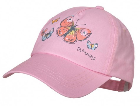 Mädchen Cap in Rosa mit glitzernden Schmetterlingen von MAXIMO 920276