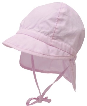 Baby Basic Schirmmütze z. binden + Nackenschutz in Zart Rosa Uni Washed Look von MAXIMO 965500