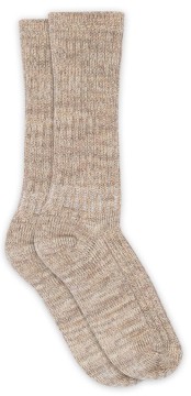 Klassische MP Wollsocke aus Superwasch Soft Merino Wolle Artikel 59055 fb 489 Hellbraun Melange