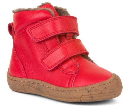 Glattleder Stiefel mit Schafwoll Futter in Rot, schmale Leiste von FRODDO G2110112-6