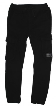 Coole Sweatpants / Sweathose in Schwarz mit Cargotaschen für Jungen von S.OLIVER Junior 4020