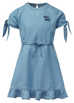 Luftig leichtes Kleid Kurzarm aus Lyocell in Jeans Optik von NOPPIES 2530413